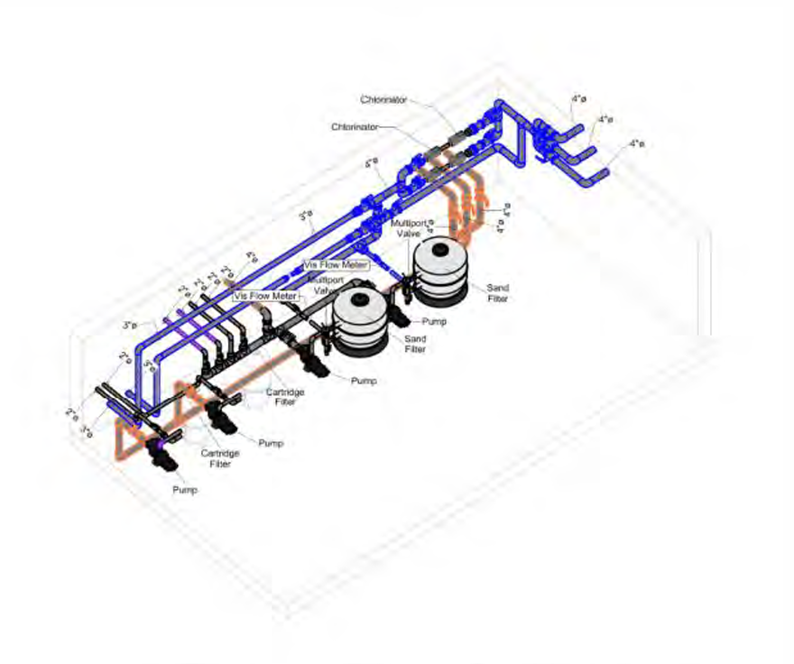 Pool filtration isometric — Morgan’s Residence